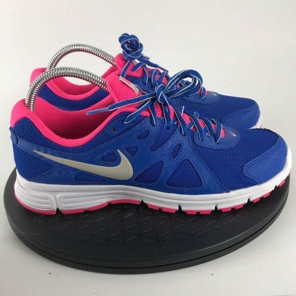 Nike Revolution 2 Blue/Pink Athletic Running Shoes 554900-407 Women’s Size 8 - Picture 4 of 12
